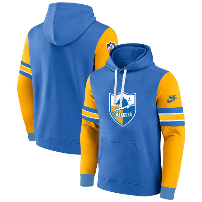 Men's Los Angeles Chargers Yellow/Blue Pullover Hoodie